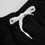 PICSGIRL  -  Streetwear Stripe Spliced Autumn Sweatpants Women Trousers Sporty Casual Elastic Waist Homewear Pants Straight Bottom