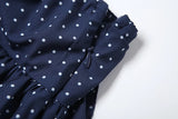 PICSGIRL  -  Low-Neck Polka Dots Women Two-Piece Set Halter Sleeveless Backless Mini Top+Multi-Layered Ruffles Sweet Bottoms Suits