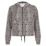 PICSGIRL  -  Leopard Print Vintage Hooded Coat Y2K Loose Fit Casual Zipper Coats Grunge Style Women Jacket Autumn Outwear Street