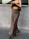 PICSGIRL  -  Fashion Leopard Print Sexy Hip Fishtail Long Skirts Women Floor Skirt 2024 New Spring Women Drape Long Slim Fit Skirts