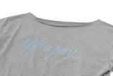 PICSGIRL  -  Letter Print Long Sleeve Skew Collar Loose Casual Irregular T-Shirt Fashion Vintage Tops Autumn Streetwear Sweatshirt