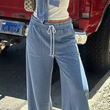 PICSGIRL  -  America Style Baggy Sweatpants Woman Basic Casual Hip Hop Sports Wide Leg Pants Old Money Classical Office Lady Trouser