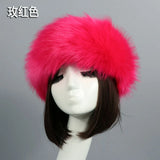 PICSGIRL  -  Winter Thick Furry Hairband Fluffy Russian Faux Fur Women Girl Fur Headband Hat Winter Outdoor Earwarmer Ski Hats Hot