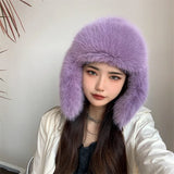 PICSGIRL  -  New Hairy Fisherman's Hat for Autumn and Winter Warm Ear Protection and Winter Water Bucket Hat Basin Hat