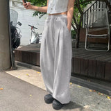 PICSGIRL  -  Baggy Casual Grey Sweatpants Woman America Street Hip Hop Wide Leg Pants Y2k Basic Sports Korean Style Loose Trousers