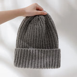 PICSGIRL  -  Winter Knitted Hat Women Korean Fashion Solid Outdoor Warm Beanies All-match Casual Elastic Comfortable Cap 2024 New