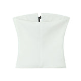 PICSGIRL -  Women's Clothing 2024 Summer New Sexy Hot Girl Style Contrast Color Bow Strapless Tube Top