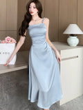 PICSGIRL  -  Summer Elegant Sexy Hollow Out Sleeveless Dress Women Chic Birthday Evening Party Vestidos Female Slim Clothing