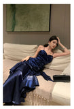 PICSGIRL  -  Vintage Long Dress Women Party Prom Sexy Spaghetti Strap Maxi Dresses Elegant Ruffles Robe Summer Korean Bodycon Vestidos