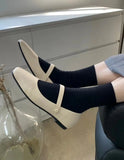 PICSGIRL  -  New Spring Korea Flats Women Shoes Fashion Mary Jane Shoes Square Toe Women's Shoes Retro PU Flats