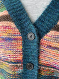 PICSGIRL  -  Women Multicolor Striped Cardigan Colorful Sweater Winter Fall Y2k Jumper Women Clothes