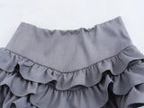 PICSGIRL  -  American hot girl high waist all-match cake skirt female summer new style college style A-line short skirt