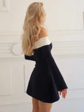 PICSGIRL  -  Elegant Sleeveless Long Sleeve Tight Elastic Short Skirt Women Sexy Backless Slim Party Club Evening Dress Summer 2024