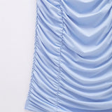 PICSGIRL  -  European And American Style Summer Women's New Fashionable And Casual Solid Color Sleeveless Slim Fit Pleated Dress