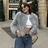 PICSGIRL  -  layered look inspo Faux Fur Jackets Women Casual Loose Warm Soft Cardigan Coats Female Winter Fashion Solid Long Sleeves Outwears Lady