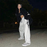 PICSGIRL  -  Y2k Gothic Women Sweatpants Baggy Vintage Harajuku Jogger Straight Korean Fashion Trousers Streetwear Hip Hop