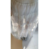 Picsgirl Maxi Long Tulle White Mesh Skirts for Women Gothic Pleated Skirt Casual Fairycore Summer Jupe Longue Falda Mujer