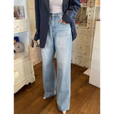 PICSGIRL  -  Women Jeans with Heart Vintage Y2k 90s Aesthetic Baggy Denim Trouser 2000s Harajuku Kawaii Wide Cowboy Pants Trashy Clothes 2024