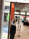 PICSGIRL  -  2024 New Fashion Straight Slit Casual Sold Color Women Summer Long Skirt Button Drawstring Sportwear Streetwear Cargo Skirts