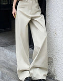 PICSGIRL  -  Fashion Straight Wide Leg Pants For Women's 2024 Spring Summer Cotton High Waist Loose Trendy Casual Trouser New Street Bottoms