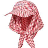 PICSGIRL  -  Sweet Cool Lattice Headscarf Hats Women Girl Summer Sun Protection Baseball Caps Adjustable Foldable Beach Hat Portable Sun Hat