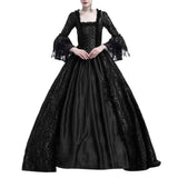 PICSGIRL  -  Steampunk Vintage Women Medieval Dress Gothic Lady Vampire Lace Sleeve Halloween Costume Fashionable Gorgeous robes longues