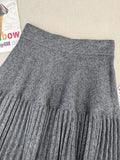 PICSGIRL  -  New Autumn Women's Knitted Three Pieces Sets Chic Office Ladies Pullover Sweater + High Waist Pleated Skirt Suits