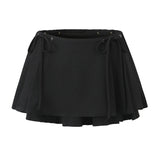 PICSGIRL -  Summer kawaii skirts for woman black mini skirt black y2k clothes women white skirt harajuku fashion pleated skirt double layers