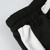 PICSGIRL  -  Streetwear Stripe Spliced Autumn Sweatpants Women Trousers Sporty Casual Elastic Waist Homewear Pants Straight Bottom
