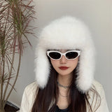 PICSGIRL  -  New Hairy Fisherman's Hat for Autumn and Winter Warm Ear Protection and Winter Water Bucket Hat Basin Hat