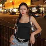 PICSGIRL  -  New slim fitting camisole vest, street trend, sexy backless bow, spicy girl top for women