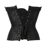 PICSGIRL  -  Women's Evening Corset Dress Floral Lace Up Bustiers Medieval Bustier Skirt Steampunk Carnival Evening Party Costume Plus Size