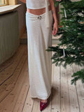 PICSGIRL  -  Elegant Sequined Patchwork 3 Piece Set Women Basic Scarf+Square Collar Tank Tops+Ruched Long Skirt Matching Trend Suits