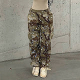 PICSGIRL  -   Cargo Pants Pocket High Waist Trousers Y2K Streetwear Fashion Women Summer Clothes Baggy Trousers Camouflage Pants