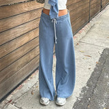 PICSGIRL  -  America Style Baggy Sweatpants Woman Basic Casual Hip Hop Sports Wide Leg Pants Old Money Classical Office Lady Trouser