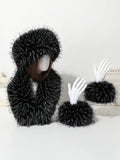 PICSGIRL  -  3-piece Set of Imitation Fox Fur Headband Hats for Winter Warm Earmuffs for Girls Natural Fluffy Plush Hats