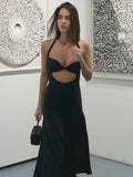 Picsgirl -  Hollow Out Sexy Dress For Women 2024 New Backless Slim Sleeveless Sundress Femme Party Sexy Bandage Evening Dress Woman