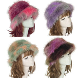 PICSGIRL  -  New Autumn and Winter Plush Imitation Fox Fur Basin Hat Ski Hat Fisherman Hat Warm Fur Furry Imitation Fur Women's Hat