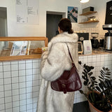 PICSGIRL  -  Slouchy Chic Gradient Long Eco Faux Fur Coat Women Winter Thick Warm Fluffy Fox Fur Jacket Brand Fashion Girls Overcoat