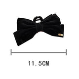 PICSGIRL  -  Big Bow Hair Clip Women Girls Double-Sided Velvet Bowknot Shark Clips Korea Back Head Hairpin Autumn Winter Headwear Accessories