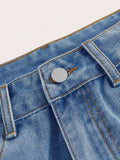 PICSGIRL  -  Summer Denim Skirt Women American Vintage Streetwear High Waist A-line Slim Sexy Washed Blue Mini Jens Skirt 2024 New