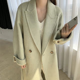 PICSGIRL  -  layered look inspo Faux Fur Parka Women Casual Loose Chic Lace Up Long Coats Female Solid Soft Warm Turndown Collar Fashion Outwears Lady