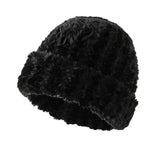 PICSGIRL  -  Winter Warm Beanies Hat Plush Thicke Imitate Rabbit Fur Bonnet Fleece Pullover Skull Cap Big Head Circumference Women Woolen Hat