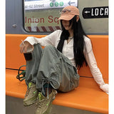 PICSGIRL  -  Women's Cargo Pants Parachute Pocket Hip Hop Cargo Trousers Female Clothing American Vintage Sweatpants Harajuku Casual