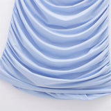 PICSGIRL  -  European And American Style Summer Women's New Fashionable And Casual Solid Color Sleeveless Slim Fit Pleated Dress