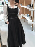 PICSGIRL  -  Elegant and Chic Women Fashion Party Dress Sleeveless Strap Casual A-Line Solid Vintage Birthday Clothes Female Robe Vestidos