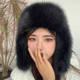 PICSGIRL  -  New Hairy Fisherman's Hat for Autumn and Winter Warm Ear Protection and Winter Water Bucket Hat Basin Hat