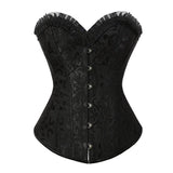 PICSGIRL  -  Women's Evening Corset Dress Floral Lace Up Bustiers Medieval Bustier Skirt Steampunk Carnival Evening Party Costume Plus Size