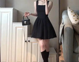 PICSGIRL  -  2024 New French Hepburn Style Black Suspender Dress Temperament Women's Summer Short Waist Skirt