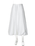 PICSGIRL  -  White Satin Pleated Skirts Women's Summer Fashion Solid Color Loose Casual Streetwear Elegant Women's Maxi Skirt Clothes